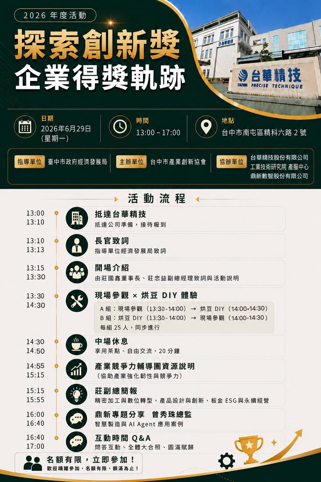 探索創新獎企業得獎軌跡參訪